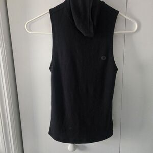 American Eagle Outfitters Black Hooded Sleeveless Tank - Women